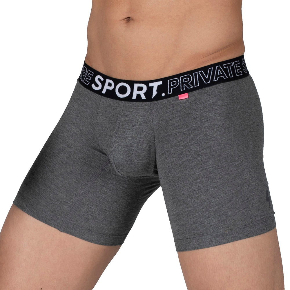 【PS Sports】ミッドウエストボクサー2枚セット スポーツに最適なアンチバクテリア(抗菌)ダークグレー&ブラック(2022年10月新作) - PRIVATE STRUCTURE- PRIVATE STRUCTURE( プライベートストラクチャー)日本公式サイト - ジョギングウェア
