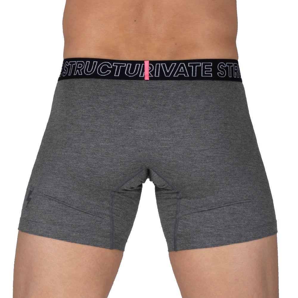 【PS Sports】ミッドウエストボクサー2枚セット スポーツに最適なアンチバクテリア(抗菌)ダークグレー&ブラック(2022年10月新作) - PRIVATE STRUCTURE- PRIVATE STRUCTURE( プライベートストラクチャー)日本公式サイト - ジョギングウェア