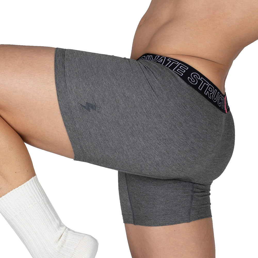 【PS Sports】ミッドウエストボクサー2枚セット スポーツに最適なアンチバクテリア(抗菌)ダークグレー&ブラック(2022年10月新作) - PRIVATE STRUCTURE- PRIVATE STRUCTURE( プライベートストラクチャー)日本公式サイト - ジョギングウェア